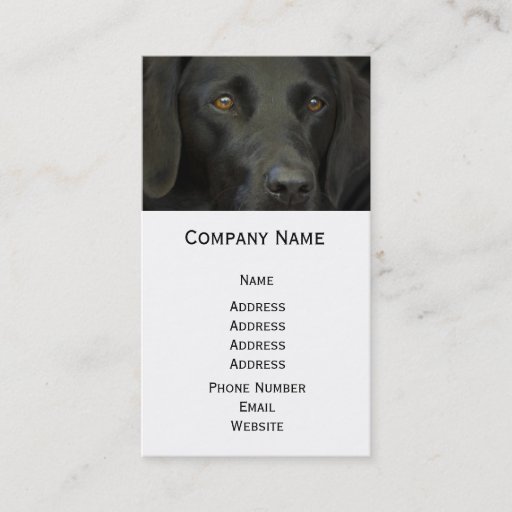 Customizable Black Labrador Dog Business Card