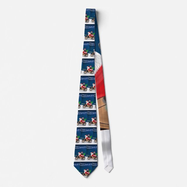 Black Labrador Dog Christmas Santa Claus   Neck Tie (Front)