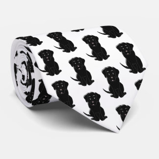 Black Labrador Dog Design Neck Tie