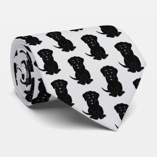 Black Labrador Dog Design Neck Tie