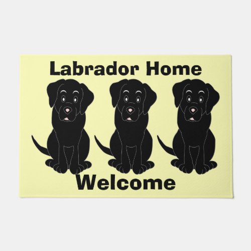 Black Labrador Dog Doormat