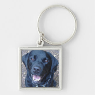 Black Labrador Dog  Key Ring