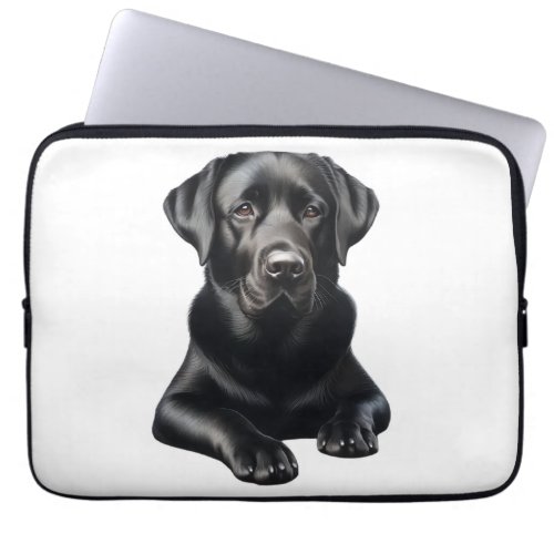 Black Labrador Dog Laptop Sleeve
