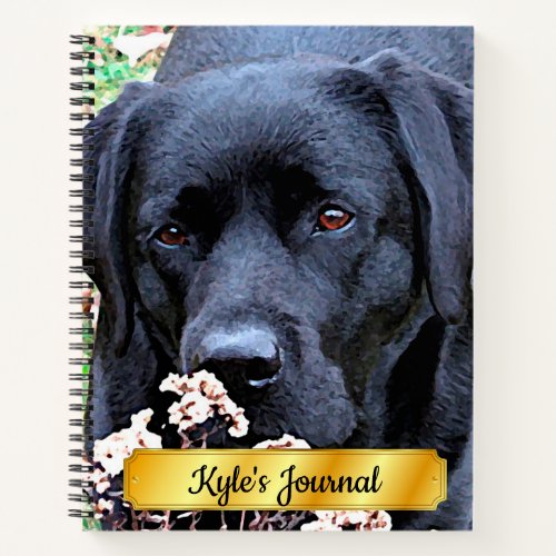 Black Labrador Dog Lover Puppy  Notebook