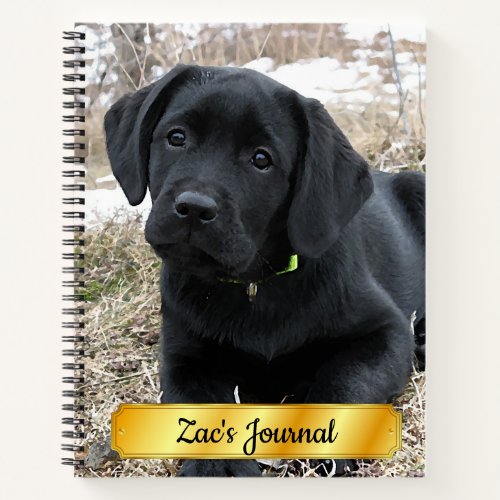 Black Labrador Dog Lover Puppy  Notebook