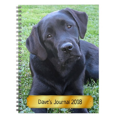 Black Labrador Dog Lover Puppy  Notebook