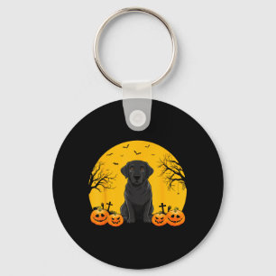 Black Labrador Dog Lovers Men Women Kids Halloween Keychain