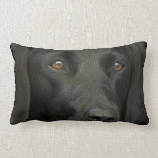 Black Labrador Dog Lumbar Pillow