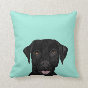 black lab decorative pillow