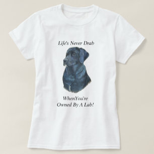 black labrador dog portrait original fun slogan T-Shirt