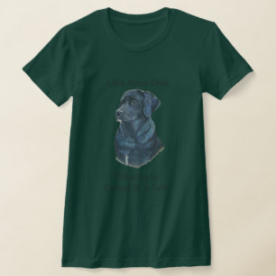 black labrador dog portrait original fun slogan T-Shirt