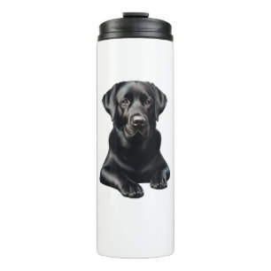 Black Labrador Dog Thermal Tumbler