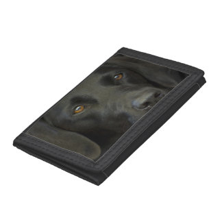 Black Labrador Dog Tri-fold Wallet