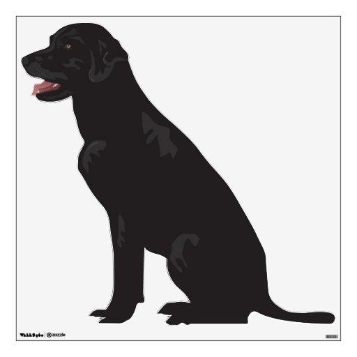 Black Labrador Dog Wall Decal | Zazzle