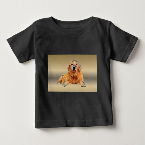 Black Labrador Dog Water Color Art Painting Baby T_Shirt