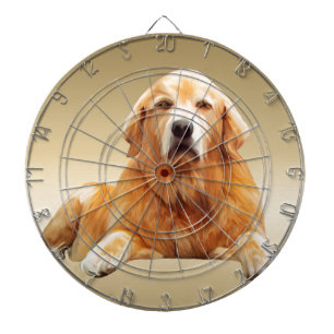 Black Labrador Dog Water Color Art Painting Dartboard