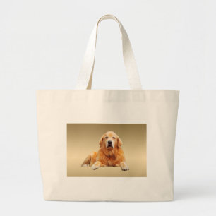 Black Labrador Dog Water Color Art Painting Large Tote Bag