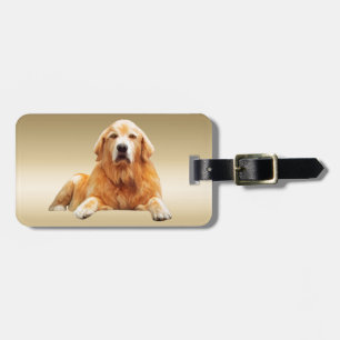 Black Labrador Dog Water Color Art Painting Luggage Tag