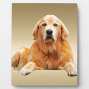 Black Labrador Dog Water Color Art Painting Plaque