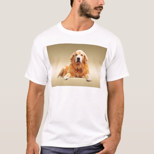 Black Labrador Dog Water Color Art Painting T_Shirt