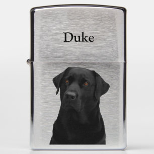 Black Labrador Dog Zippo Lighter