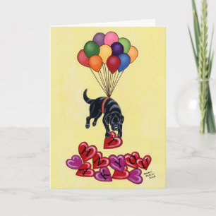 Black Labrador Floating Thank You Card