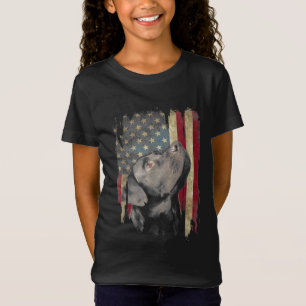 Black Labrador Gift USA Flag Lab Owner Duck Hunter T-Shirt