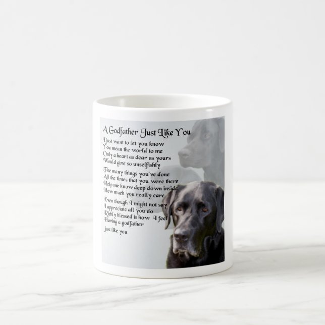Black Labrador  Godfather Poem Coffee Mug (Center)