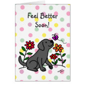 Black Labrador & Green Cartoon (Front)