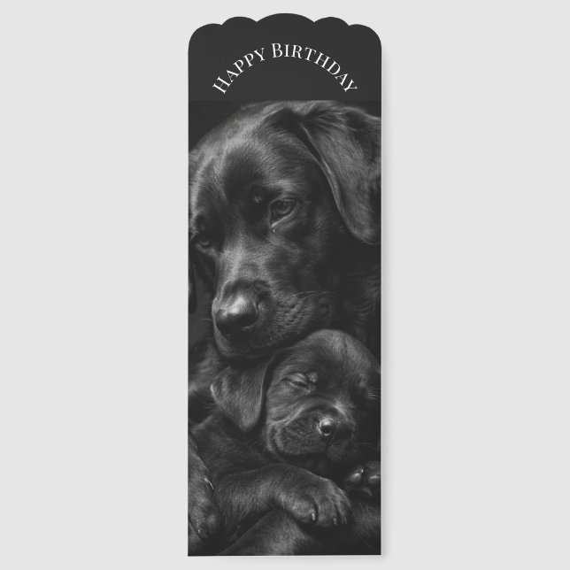 Black Labrador,  Hug of love (SON) Bookmarks (Front)