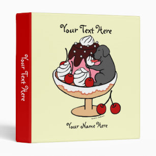 Black Labrador & Ice Cream Sundae Binder