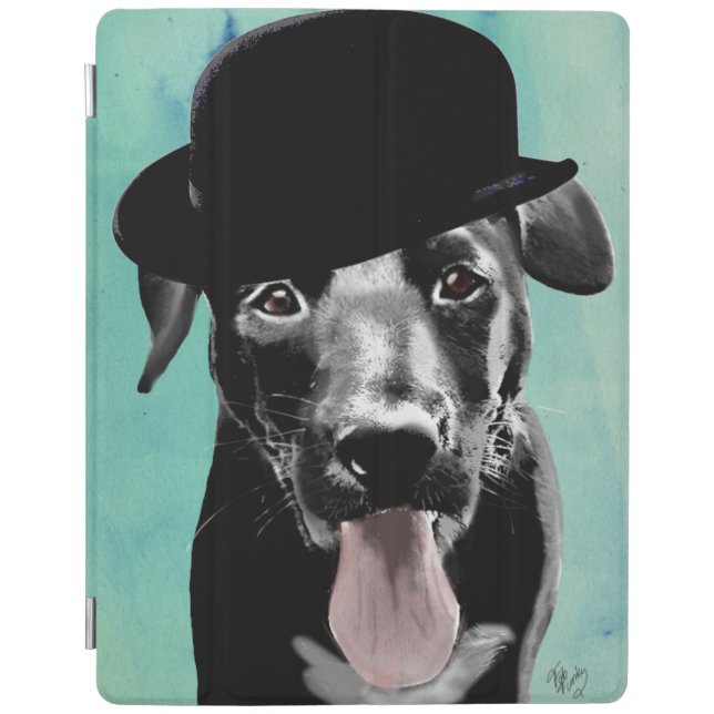 Black Labrador in Bowler Hat iPad Air Cover (Front)