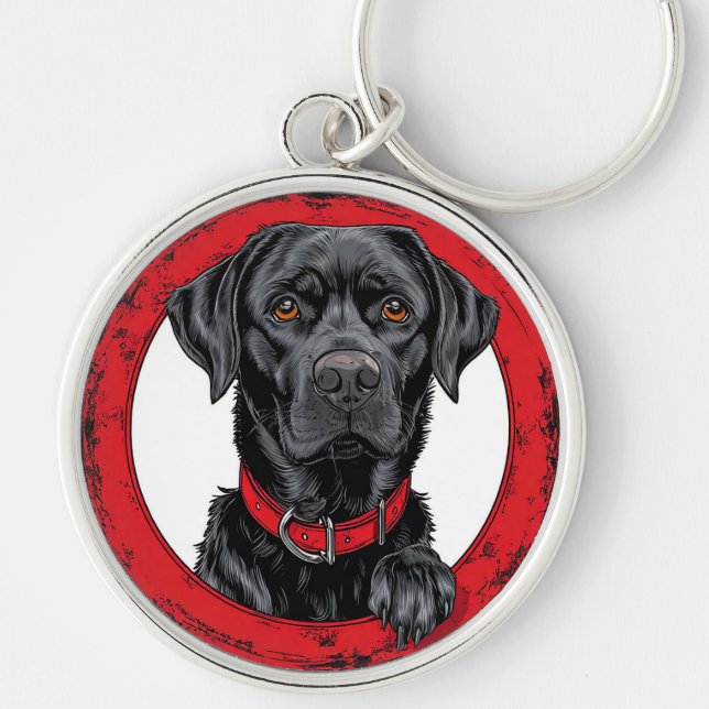 Black labrador keychain (Front)