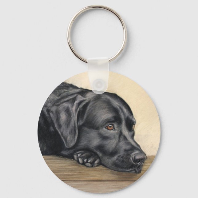 Black labrador keychain (Front)