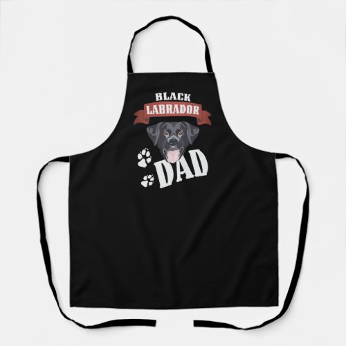 Black Labrador Lab Dad Dog Dad Apron