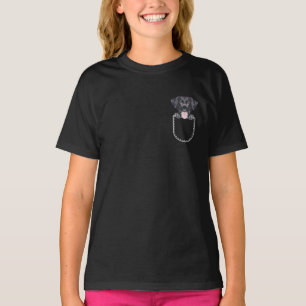 Black Labrador, Lab In The Breast Pocket T-Shirt