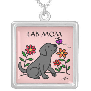 Black Labrador LAB MOM necklace
