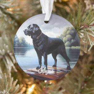 Black Labrador Lake Ornament