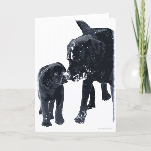 Black Labrador Love _ Christmas Card