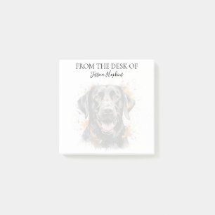 Black Labrador Lover Monogrammed Dog Post-it Notes