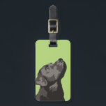 Black Labrador Luggage Tag (Choose Your Color)<br><div class="desc">Make your luggage stand out from the crowd, and that it always returns safely home with this eye-catching Black Labrador Luggage Tag. Featuring a modern black Labrador illustration design, it's the perfect gift for Labrador owners. Add your own name and address, and you can even customize it to the color...</div>