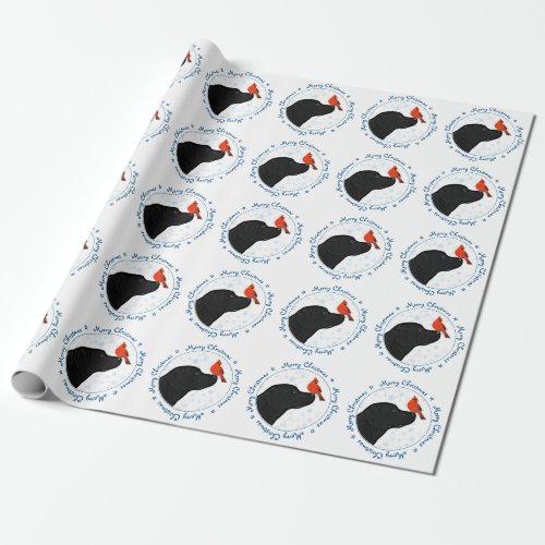 Black Labrador Merry Christmas Wrapping Paper