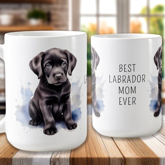 Black LABRADOR MOM Dog Lover Cute Puppy Coffee Mug (Creator Uploaded)