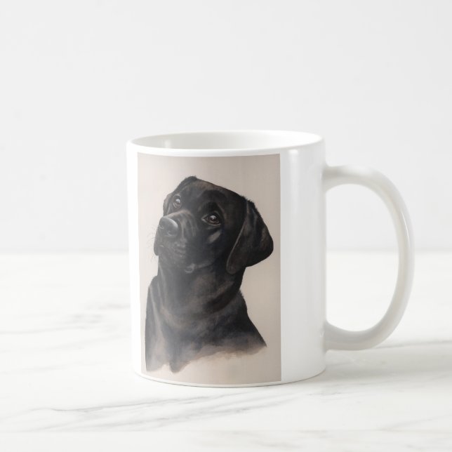 Black Labrador mug with "Woman's Best Friend" text (Right)