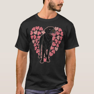 Black Labrador Owner Animal Pet Hearts Dog  Black  T-Shirt