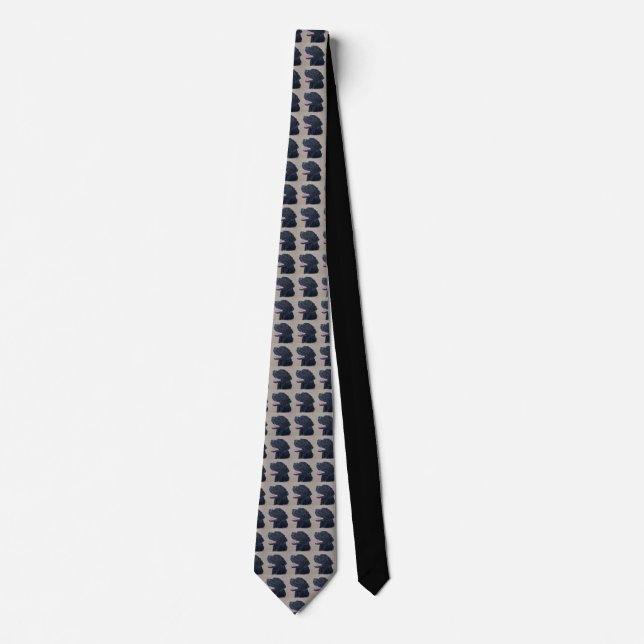 Black Labrador Painting Neck Tie (Front)