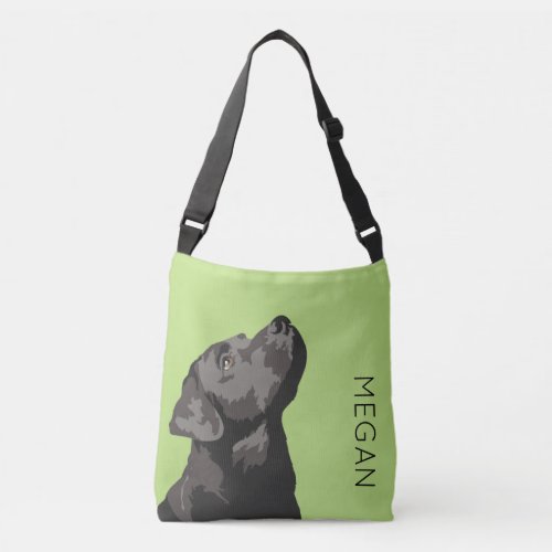 Black Labrador Personalized Cross Body Bag