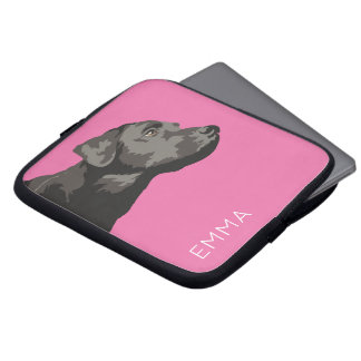 Black Labrador Personalized Laptop Sleeve