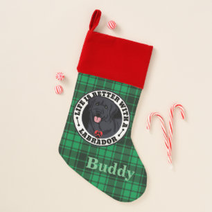 Black Labrador Personalized Life Is Better Christmas Stocking