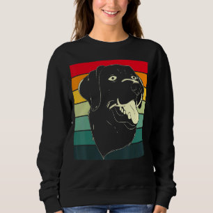Black Labrador   Pet Animal Dog Owner Retro Black  Sweatshirt